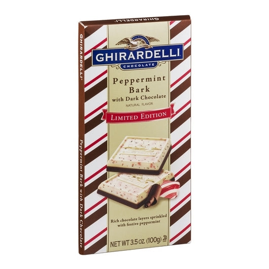 Ghirardelli Chocolate Bar Peppermint Bark With Dark Chocolate, 3.5 Ounce