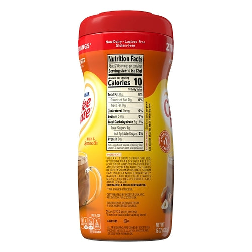 Coffee Mate Hazelnut Powder Creamer, 15 Ounce