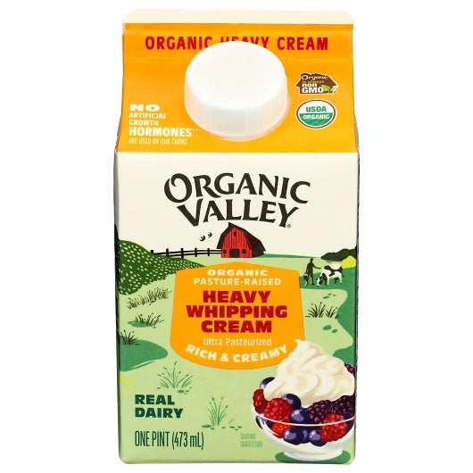 Organic Valley Ultra Pasteurized Organic Heavy Whipping Cream, 16 Fluid Ounce
