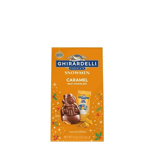 Ghirardelli Caramel Filled Milk Chocolate Snowmen, 0.26 Pound