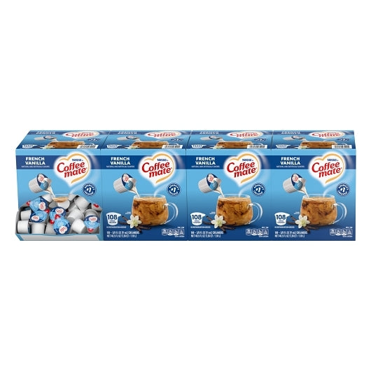 Coffee Mate French Vanilla Liquid Creamer Display Ready Case, 0.375 Fluid Ounce