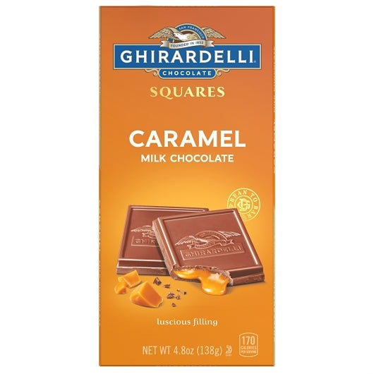 Ghirardelli Caramel Milk Chocolate Squares Bar, 0.3 Pound