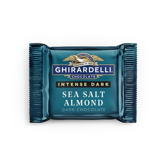 Ghirardelli Intense Dark Sea Salt Almond Square, 0.02 Pound