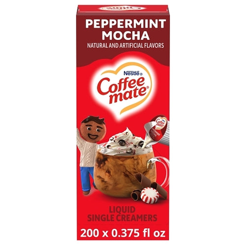 Coffee Mate Peppermint Mocha Single Serve Liquid Creamer, 18.7 Fluid Ounce