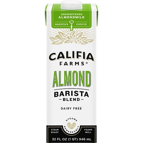 Califia Farms Unsweetened Almond Milk Barista Blend, 32 Fluid Ounce