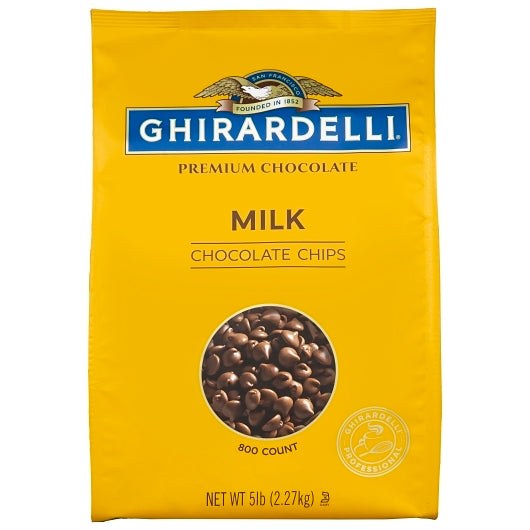 Ghirardelli Milk Chocolate Chips, 80 Ounce